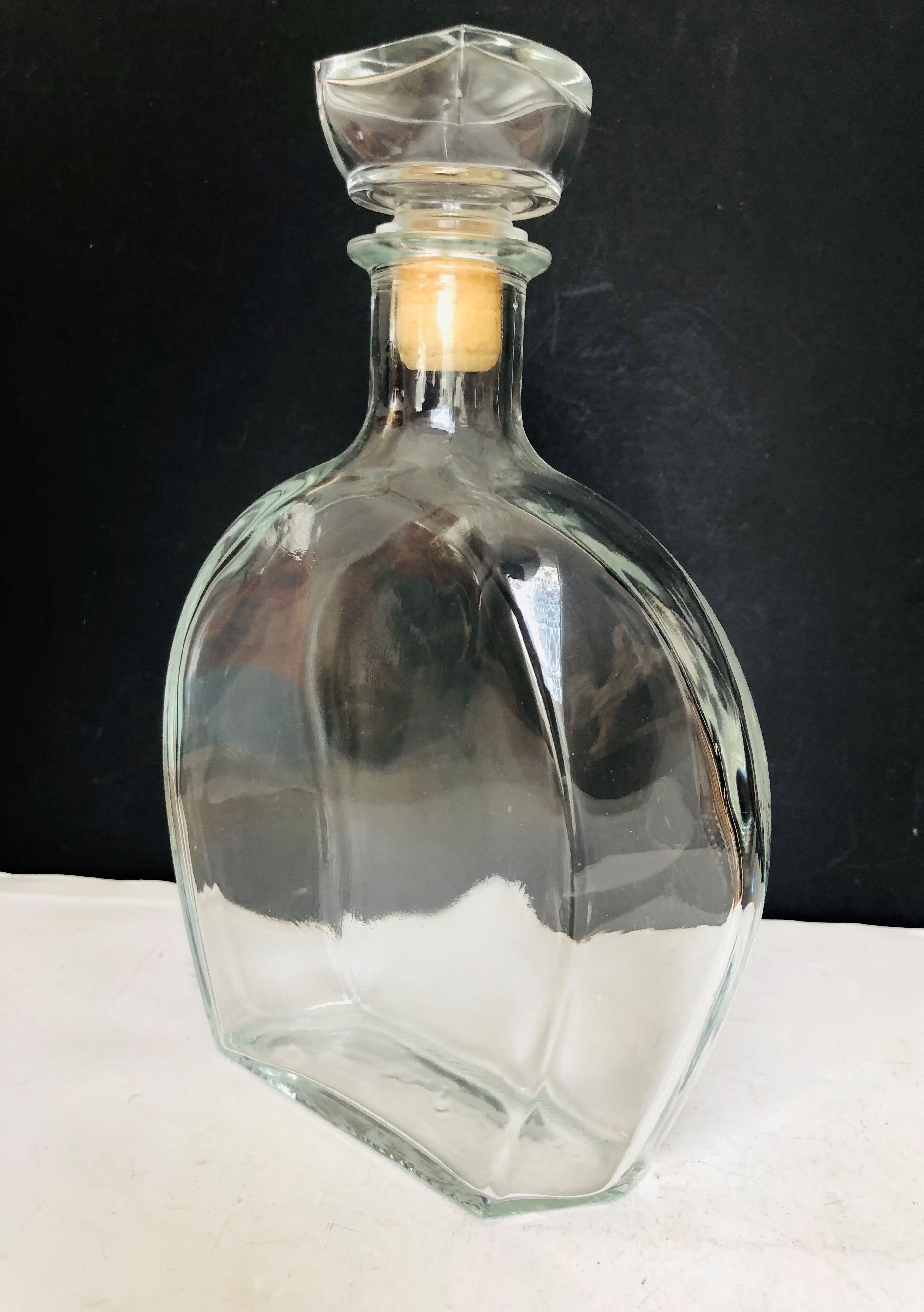 Molded glass decanter