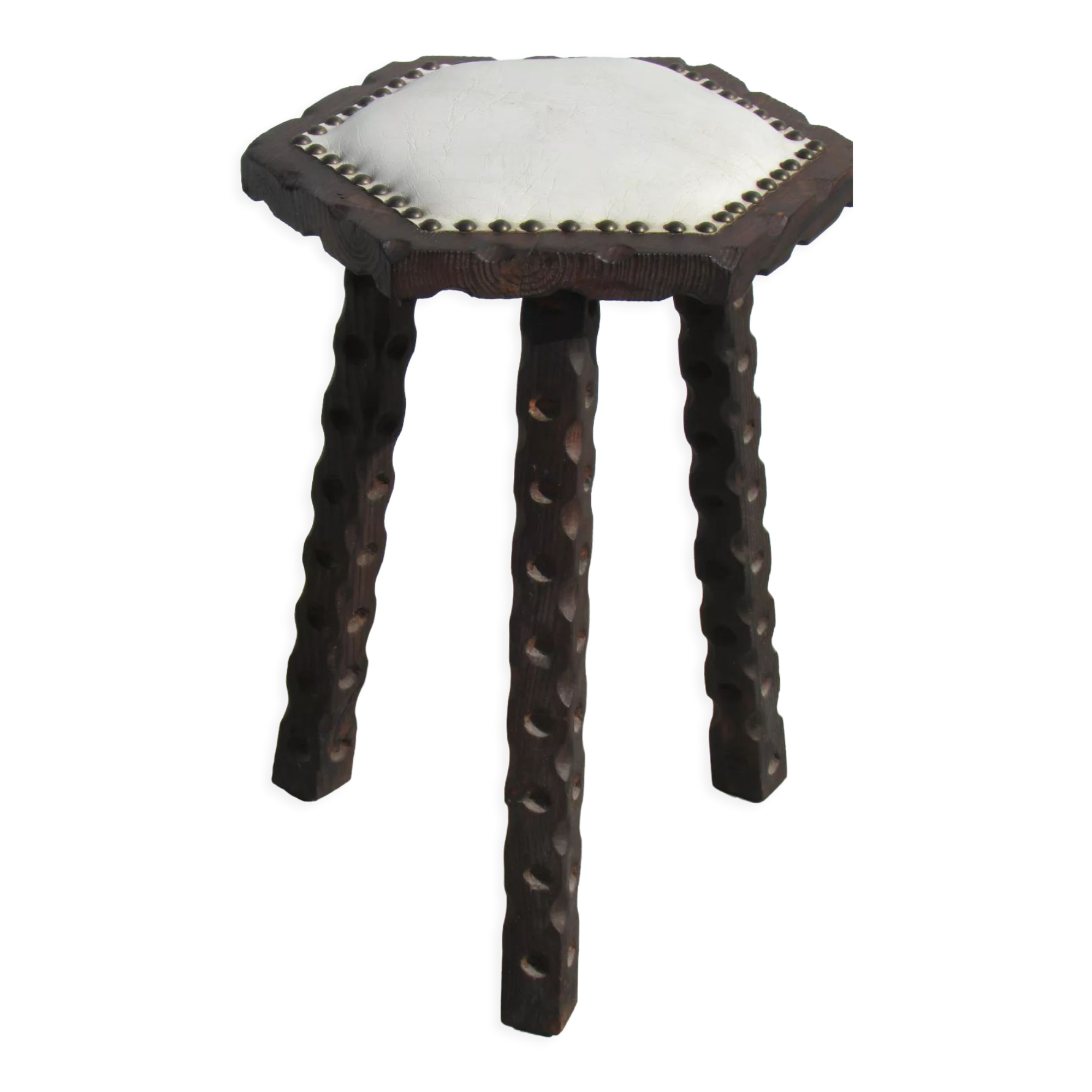 Catalan tripod stool, Spanish in solid pine