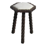 Catalan tripod stool, Spanish in solid pine