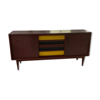 Scandinavian modernist teak sideboard with 4 drawers