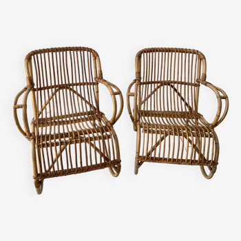 Paire de fauteuils vintage