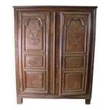 Antique baroque cabinet in solid oak