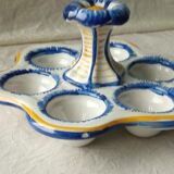 Egg coquetier in faience of quimper hb