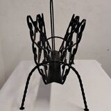Wrought iron magazine rack signed CHATY Vallauris