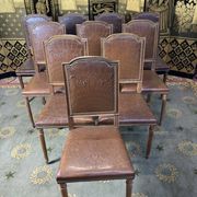 10 chaises louis XVI assise cuir