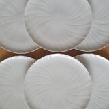 6 dessert plates Bernardaud Palm - Limoges porcelain