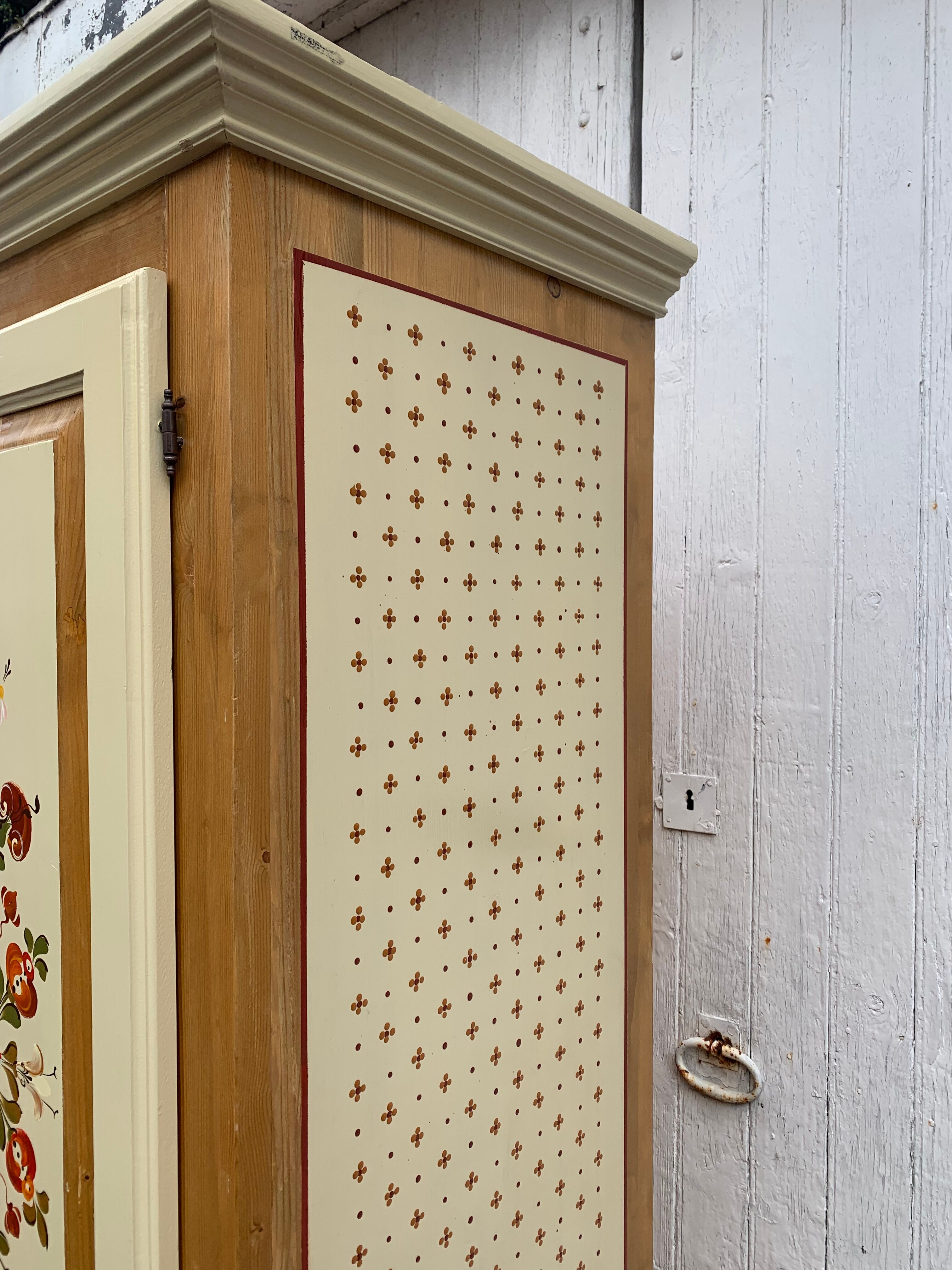 Wardrobe hand painted wardrobe flowers