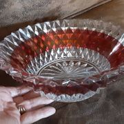 Vintage glass salad bowl