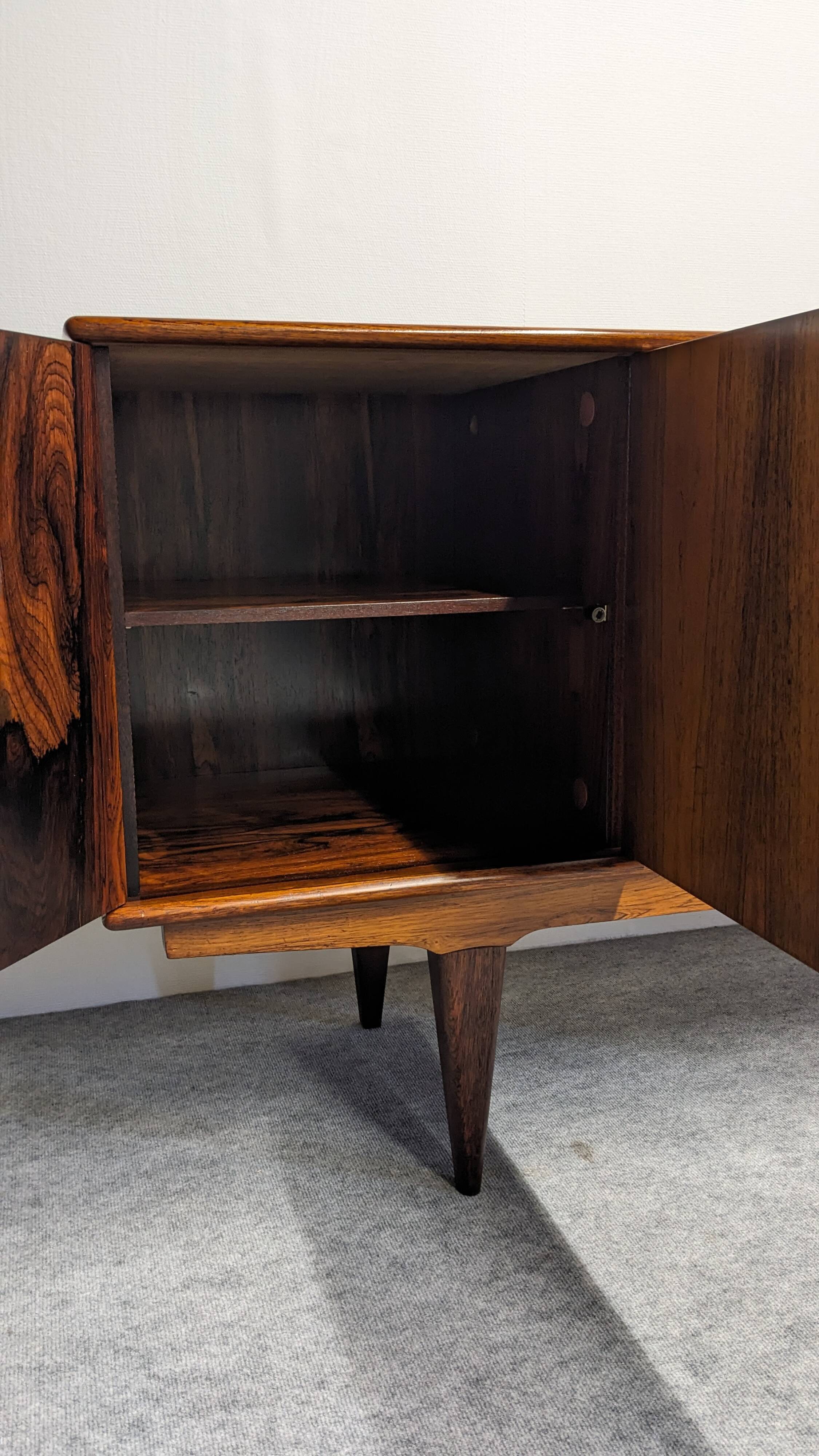 Scandinavian sideboard in Rio rosewood, 1950s-1960s