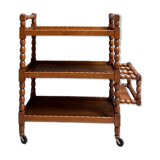Vintage wooden serving trolley