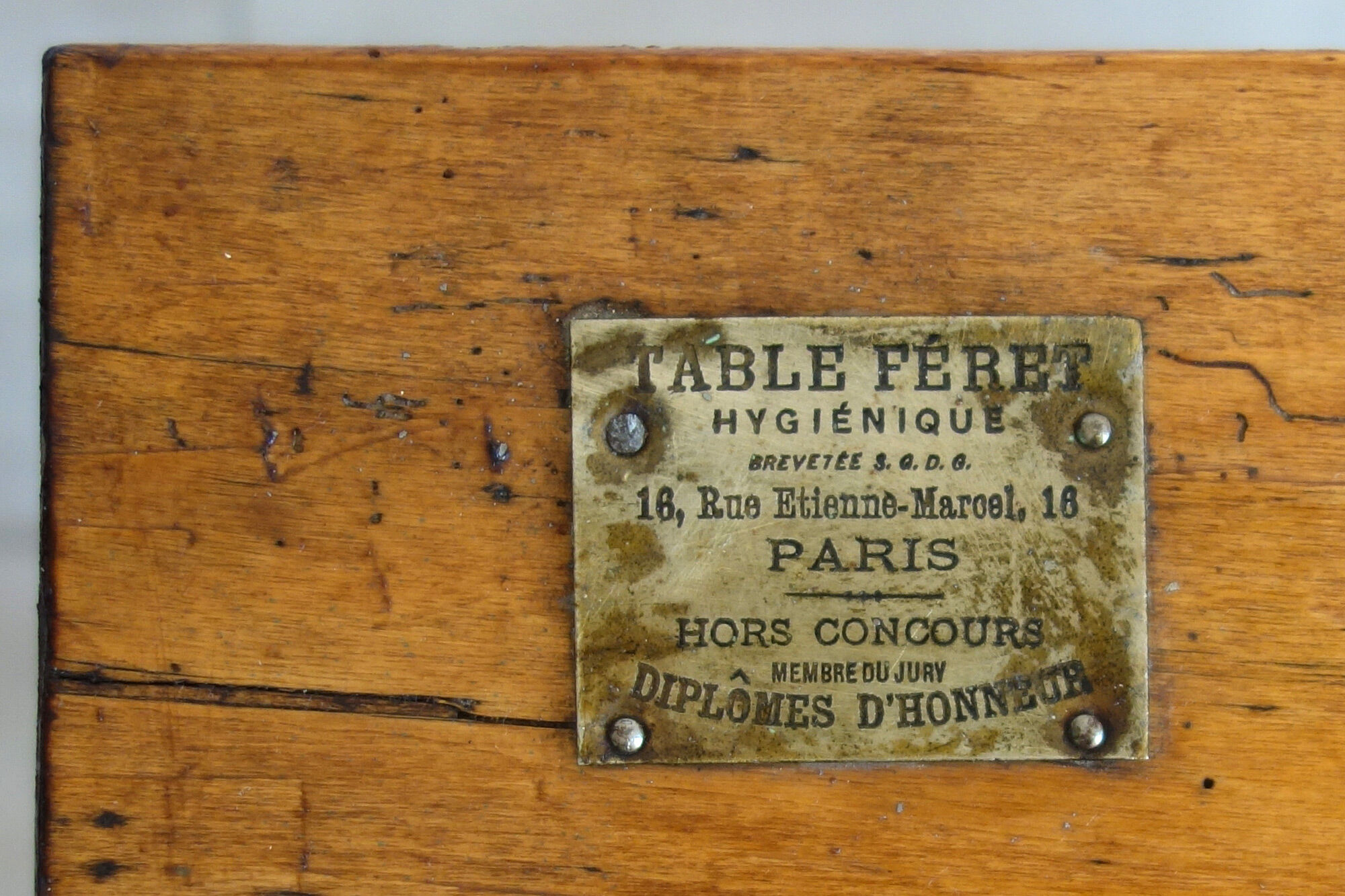Architect's table and stool by Féret, France, 1890