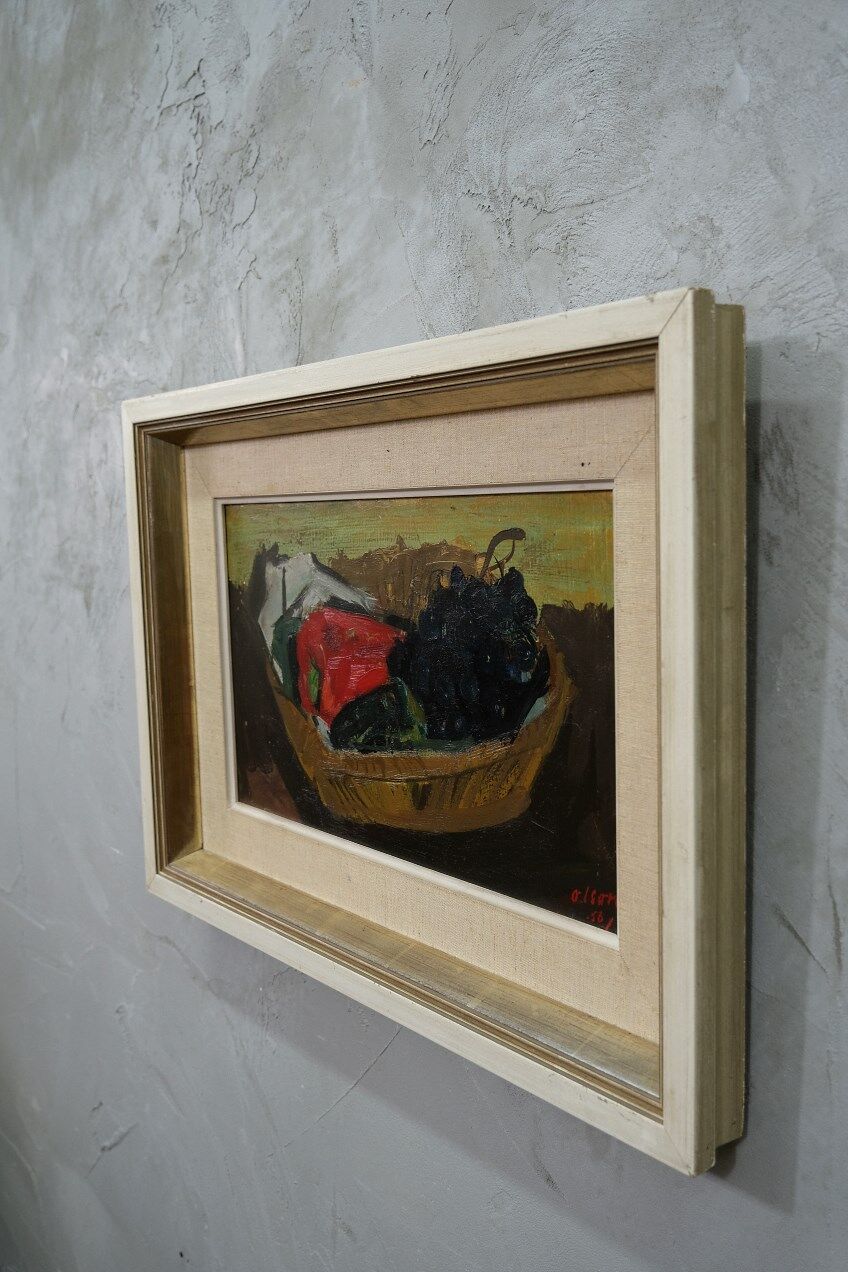 Ove Olson, Swedish painting, 1956, Oil on Panel