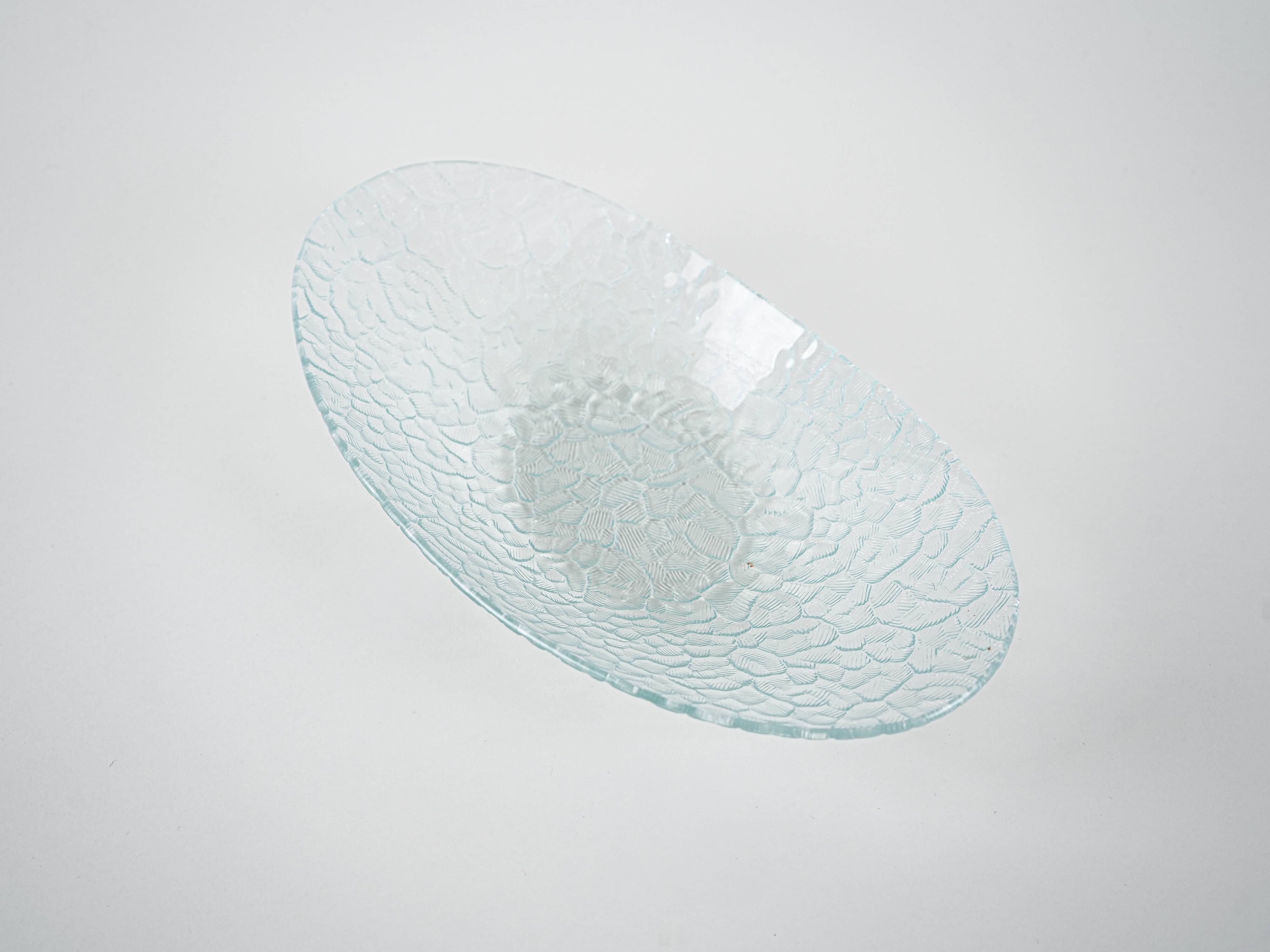 Glass serving dish, Danish design, 1970s, made in Denmark