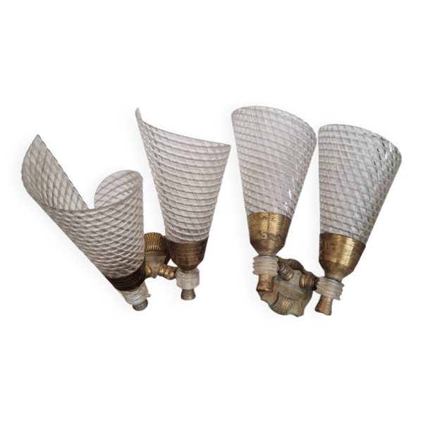 Paire D'applique vintage cornet rockabilly