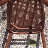 Chaise bistrot japy bois courbé & cannage ancienne