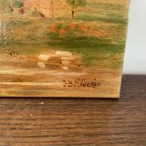 Tableau ancien huile sur panneau j.b maurice vecker (1896-1998) petit châte