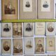 Set of 21 old photographic portraits from the end of the 19th century to the beginning of the 20th century