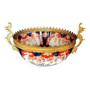 Coupe Imari monté en - bronze