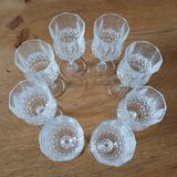 8 crystal stemmed glasses