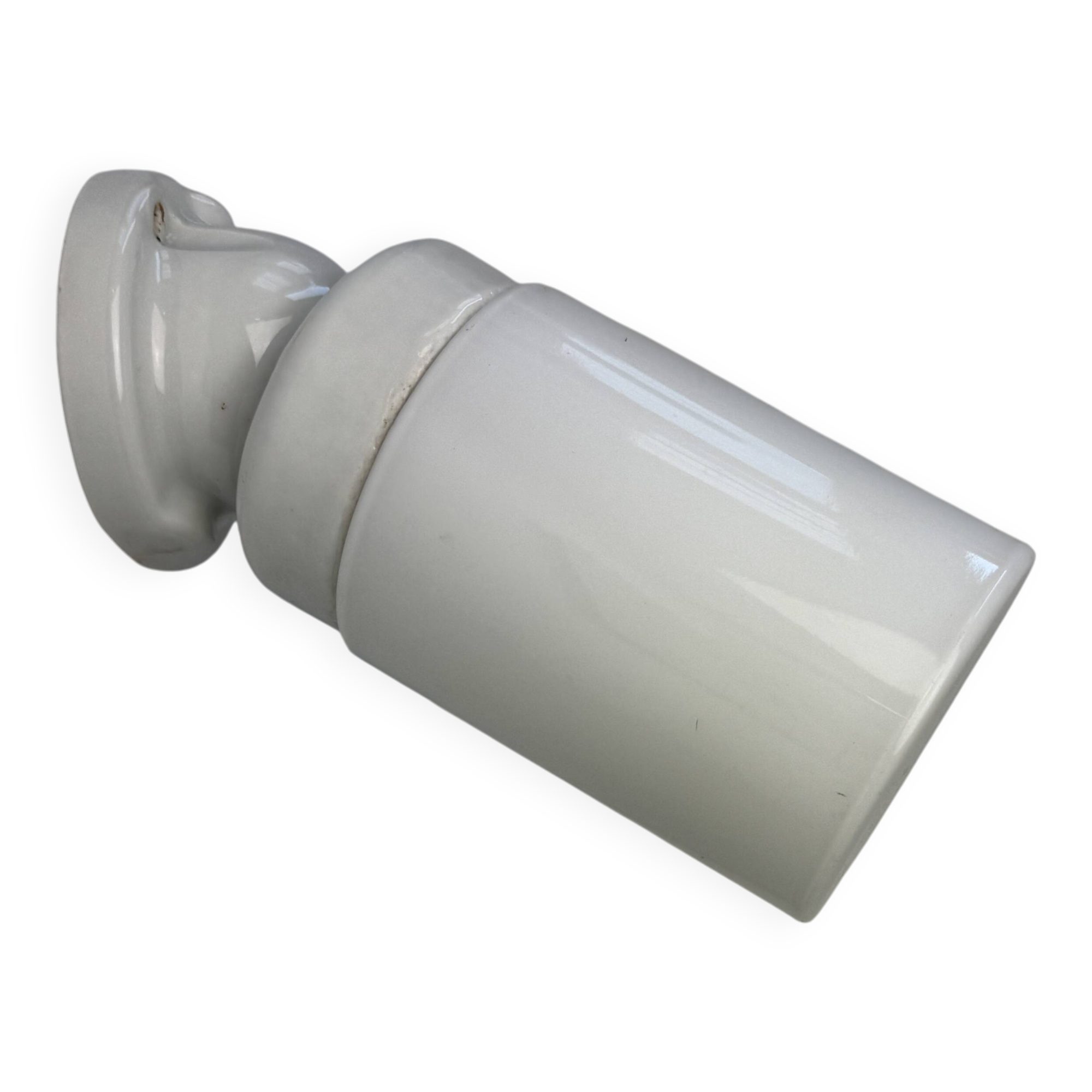 Antique ceramic & vintage opaline wall light