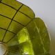 Vintage green and gold mother-of-pearl and brass pendant lampshade, bohemian country decoration
