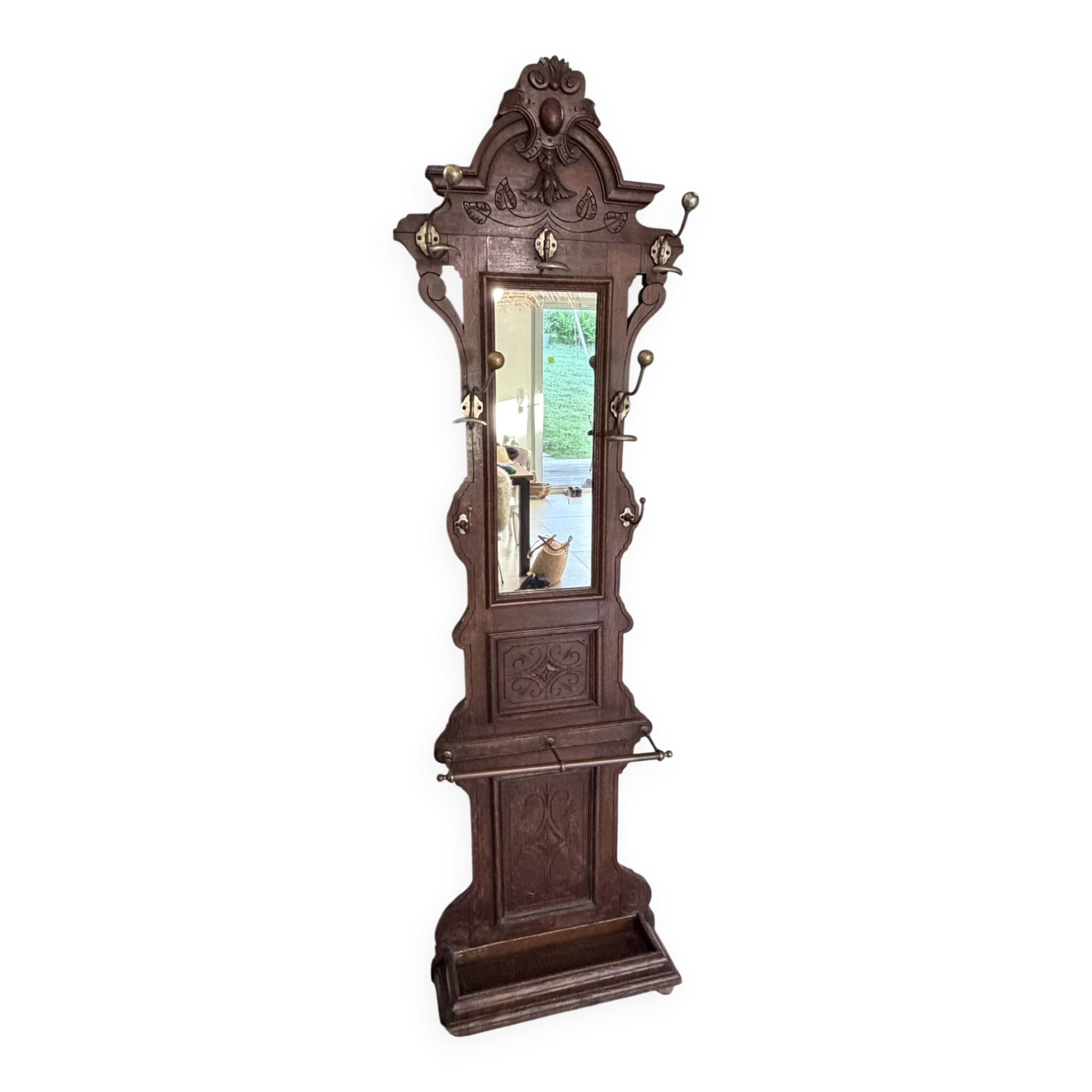 Antique oak carved wardrobe