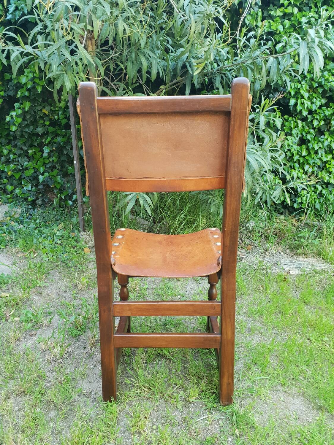 Series of 6 leather chairs 1970