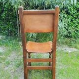 Series of 6 leather chairs 1970