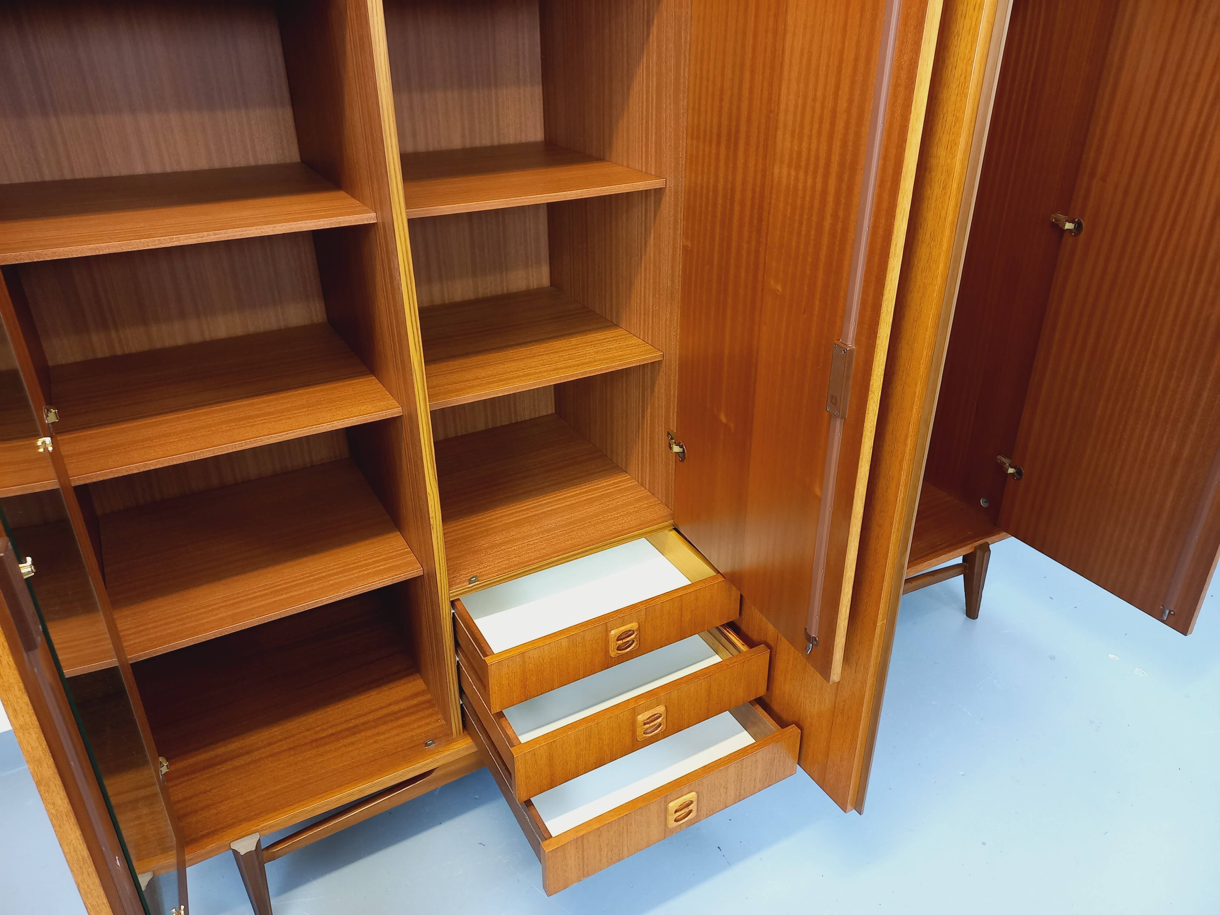 Vintage Scandinavian teak wardrobe from the 1960s.