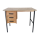 Desk with drawers and tubular metal feet