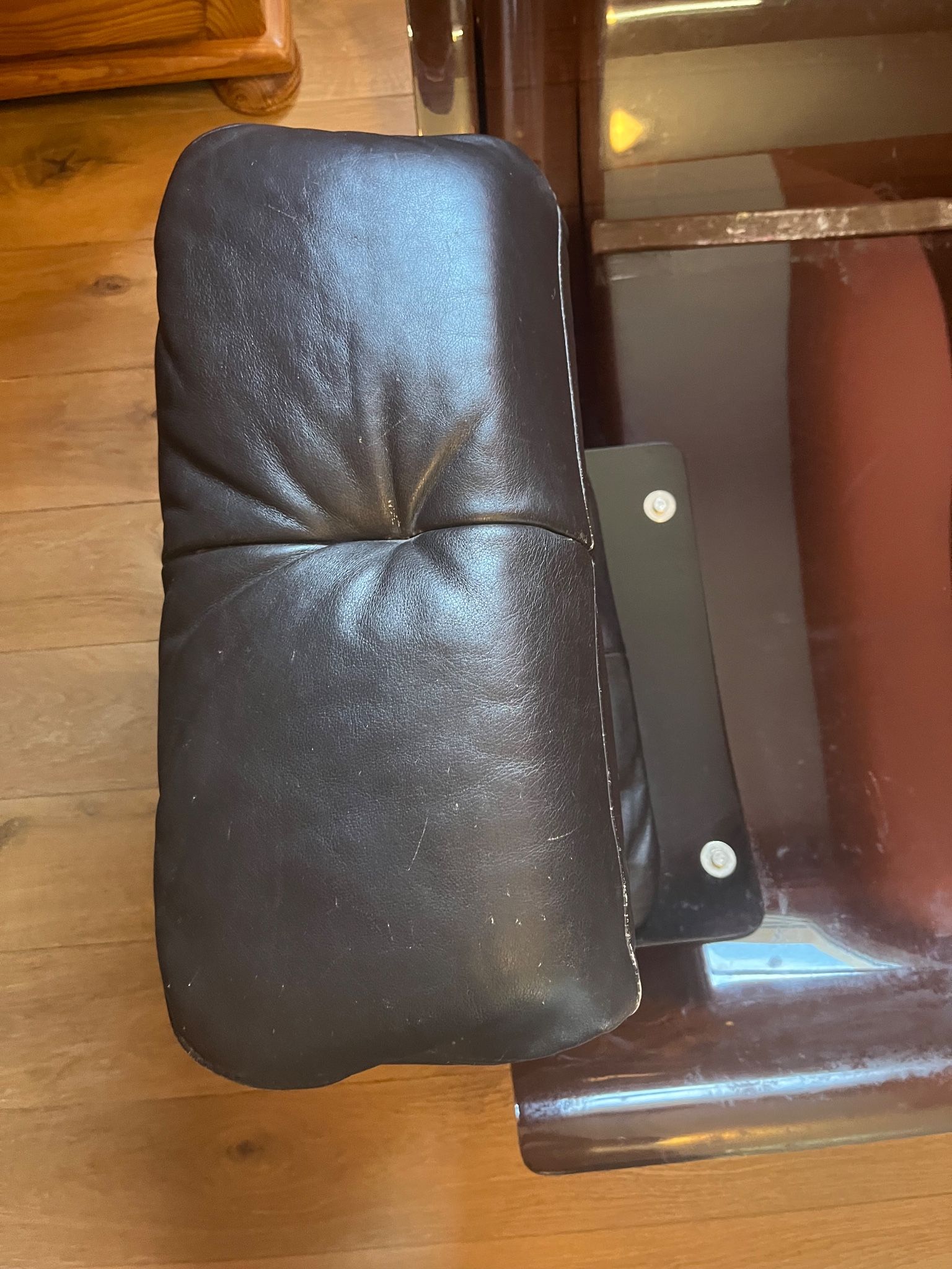 Marsala leather sofa Ligne Roset by Michel Ducaroy