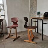 Pair of Pagholz chairs, schulmobel