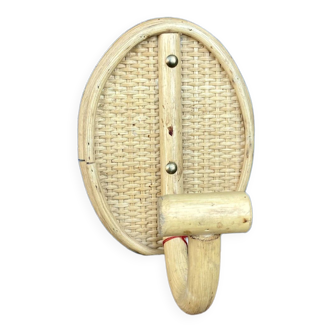 Rattan coat hook