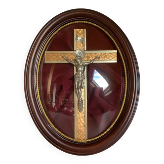 Grand cadre reliquaire crucifix