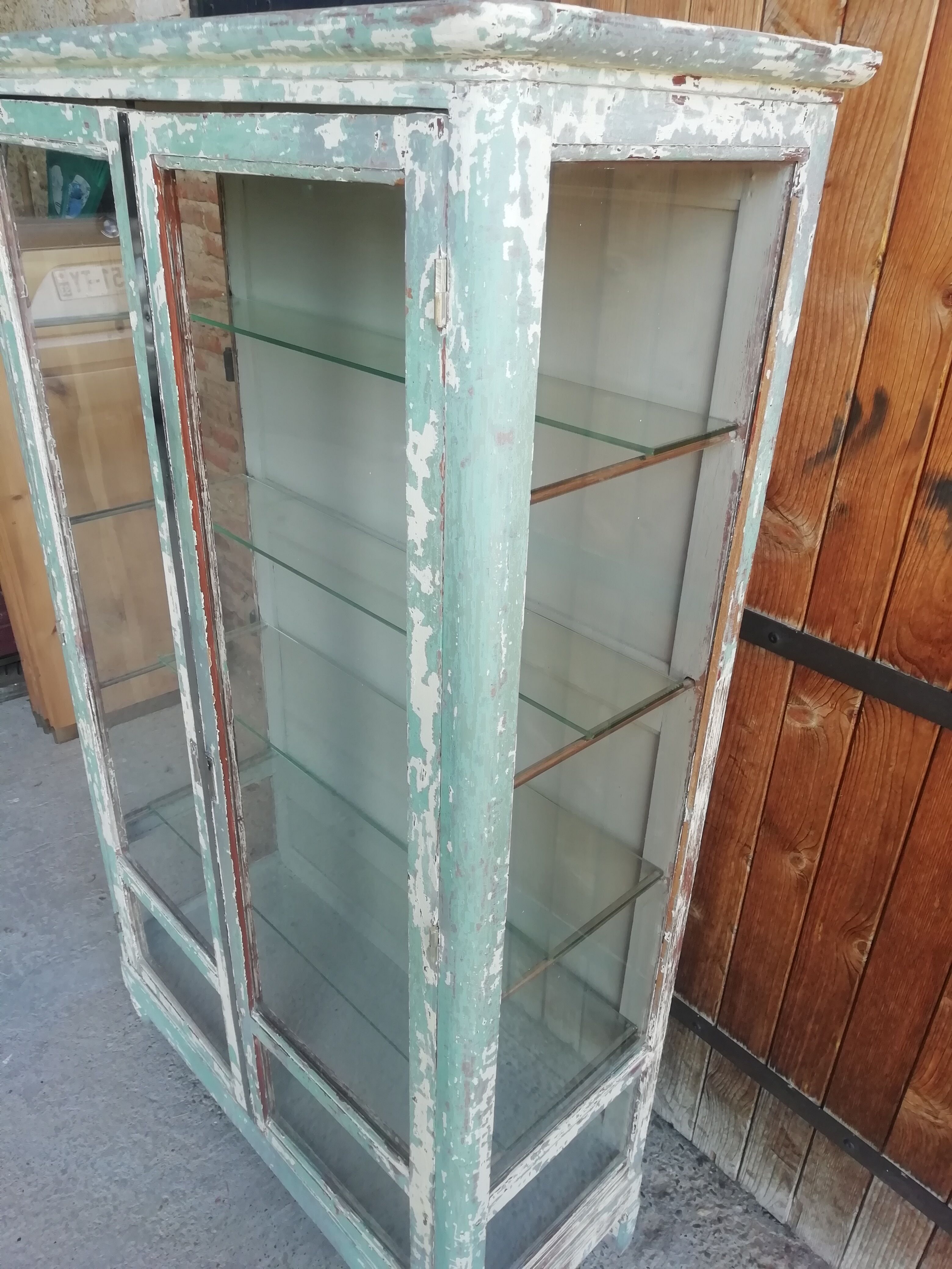 Former pharmacy or laboratory showcase