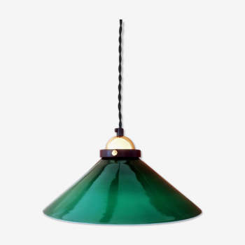 Green opaline hanging lamp