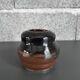 Two-tone stoneware vase signed