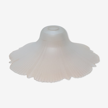 Large vintage frosted glass lampshade