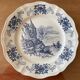 6 large flat antique plates in Sarreguemines earthenware