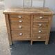 Old wooden workbench with 8 drawers.