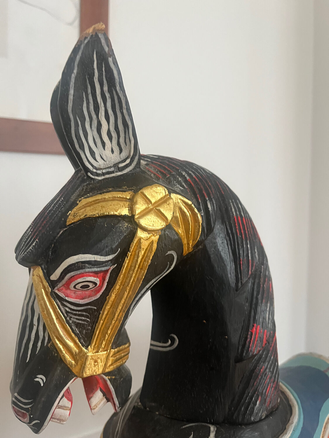 Antique wooden rocking horse