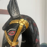 Antique wooden rocking horse