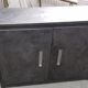 Narrow buffet polished and varnished steel mast of the 1960s