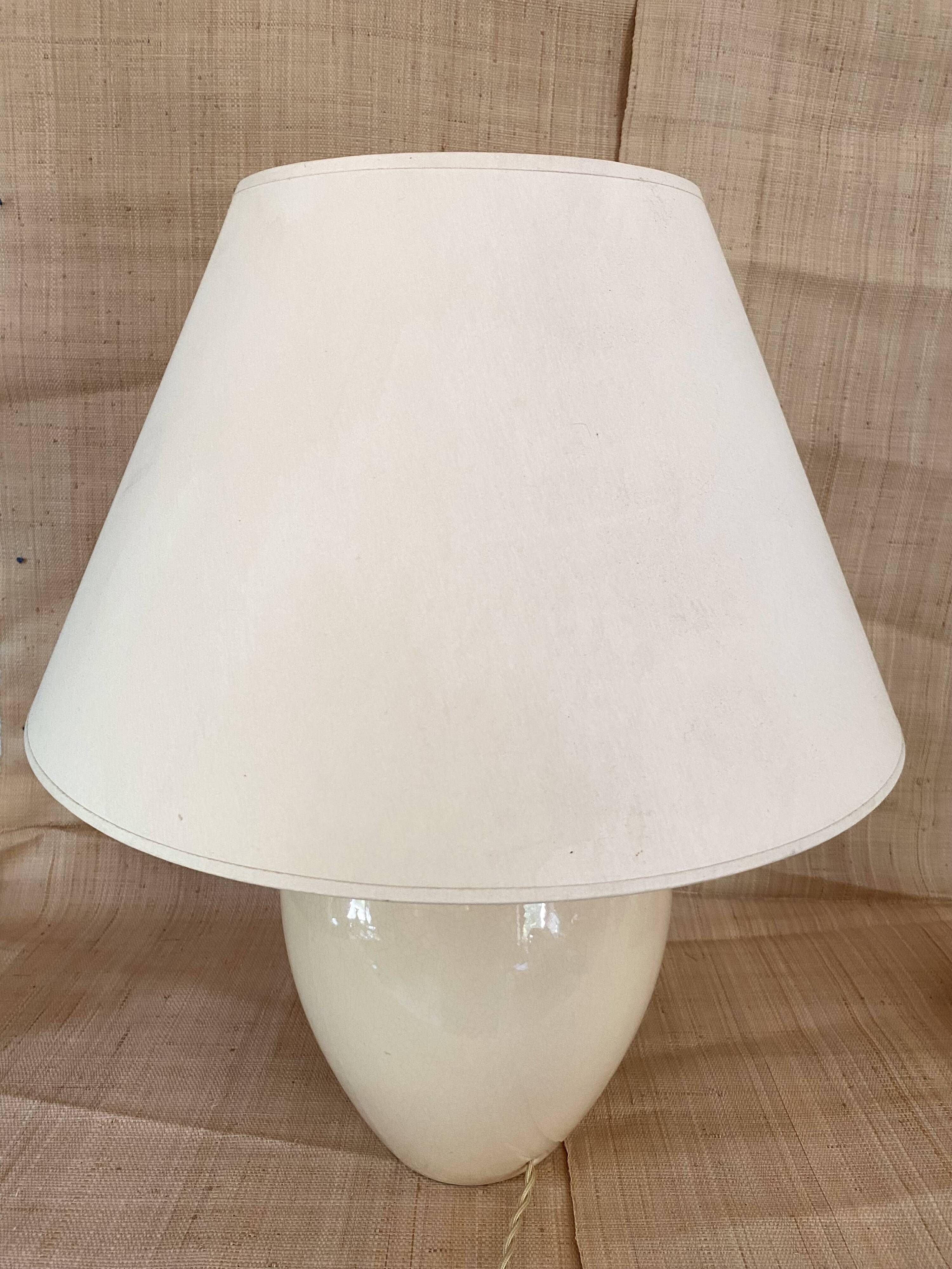 Ceramic lamp base, 2M fabric cable