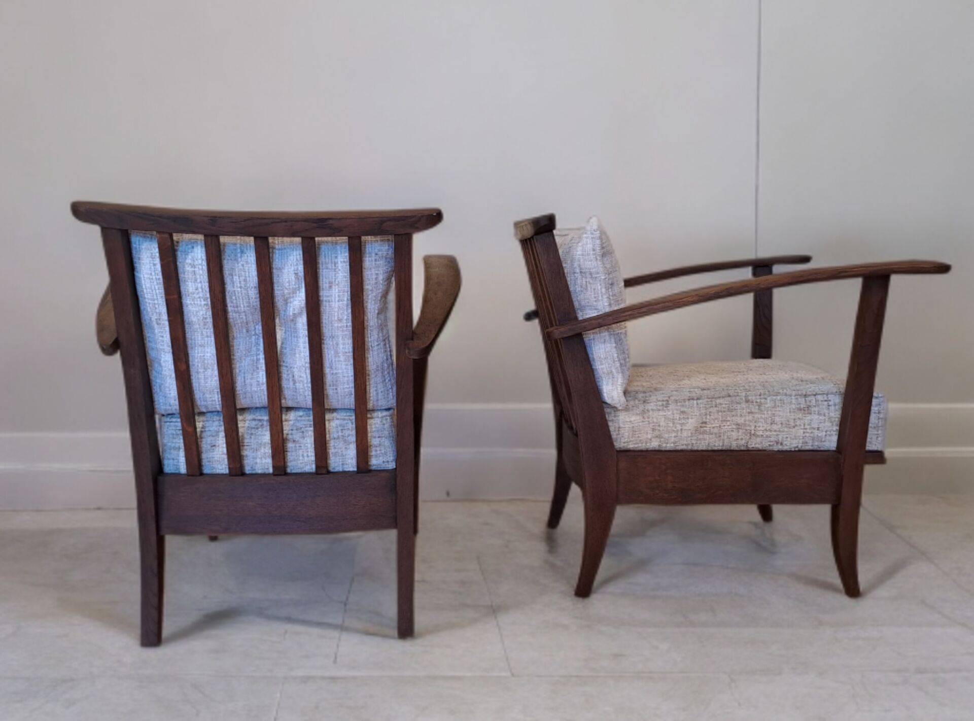 Pair of ULUV armchairs, Czech vintage 1950s
