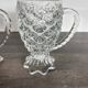Set of 2 vintage pressed glass cups/mugs.