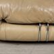 Italian 20thc beige "soriana" leather sofa by tobia scarpa for cassina