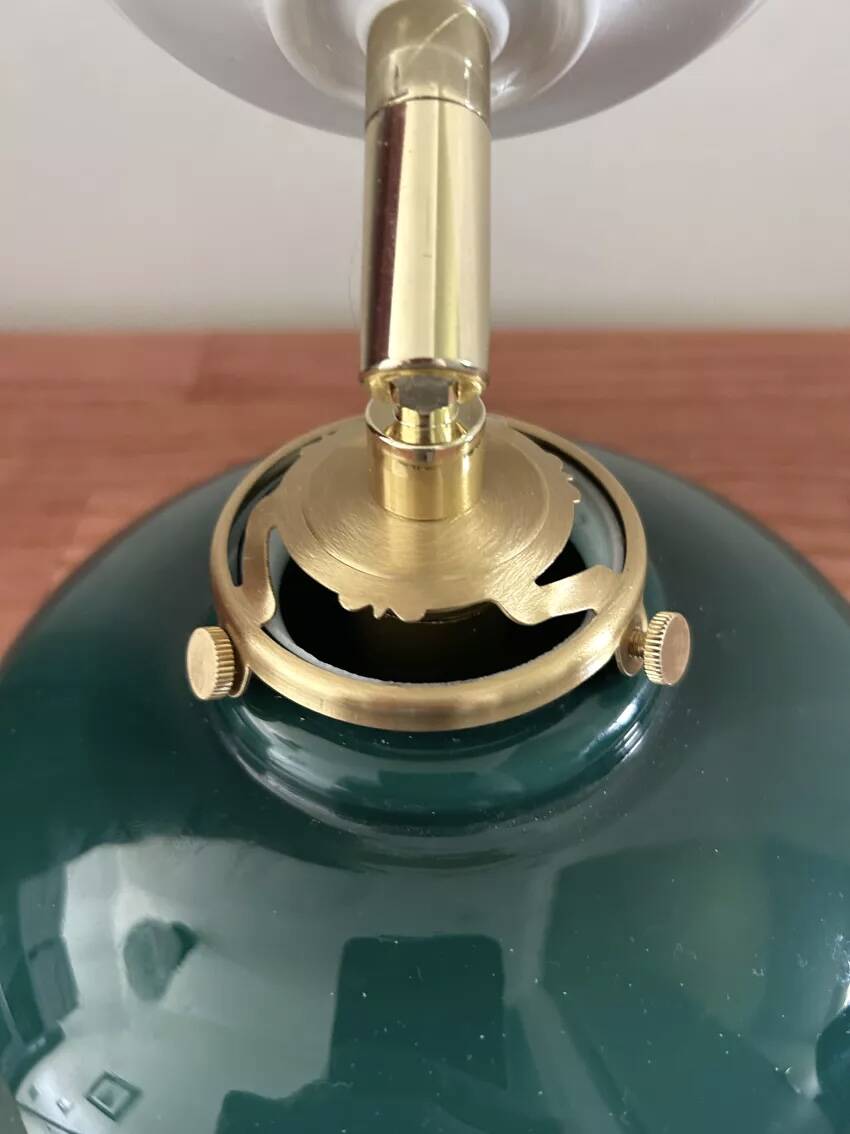 Green opaline wall light