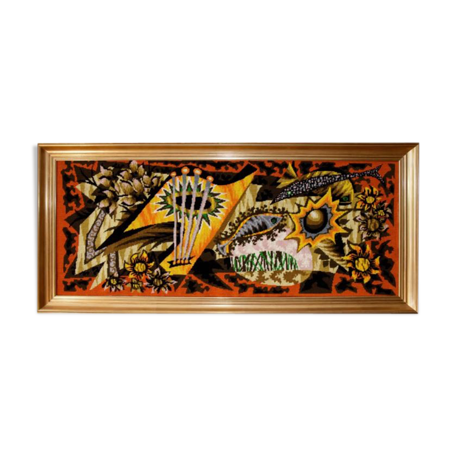 Modernist tapestry, cubist