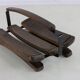 Seventies brutalist design wood basket